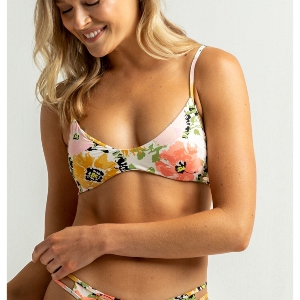 VOLCOM Counting Down Scoop Neck Bikini Top sz XXL  SW74
